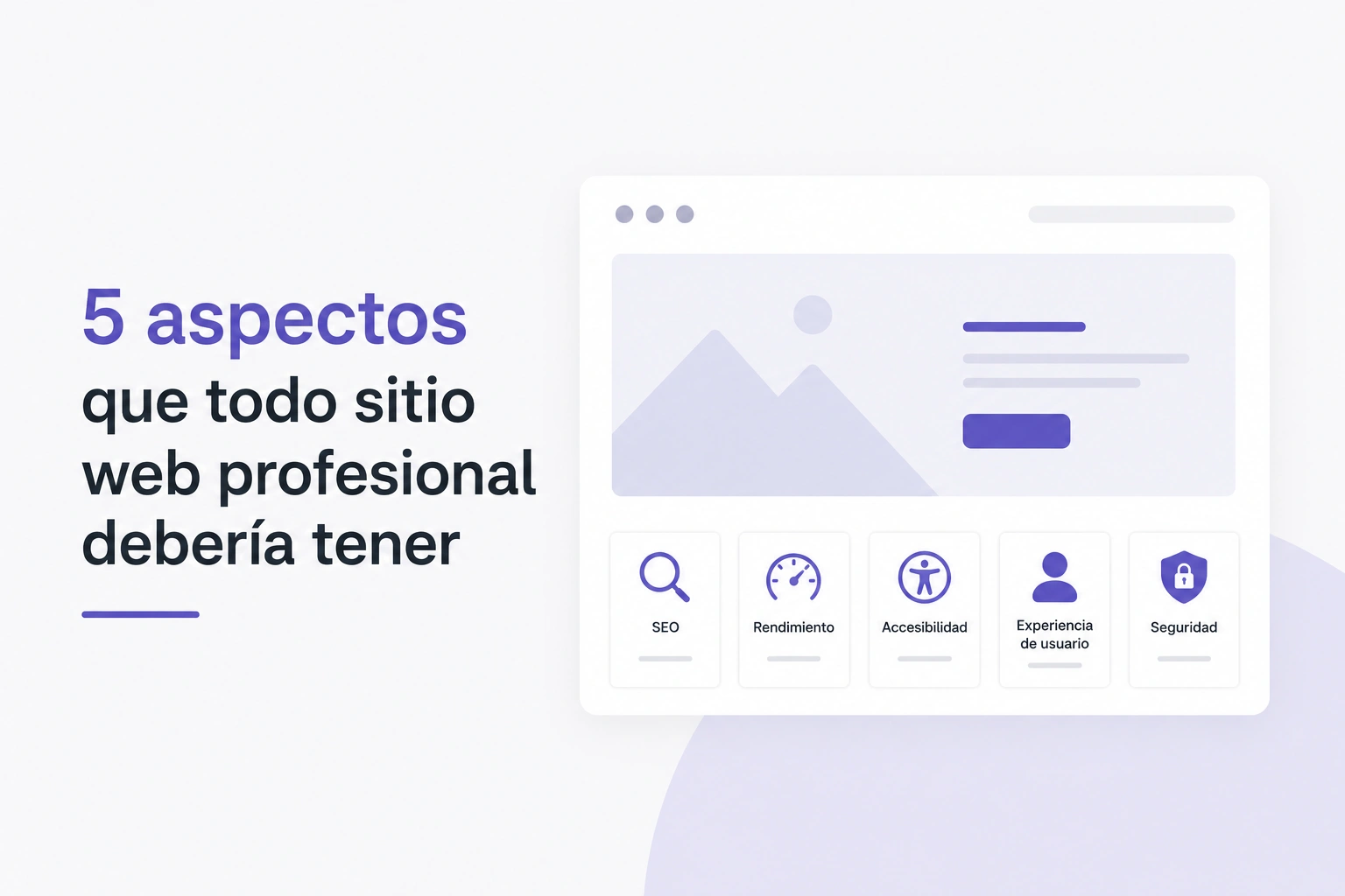 Portada del artículo 5 aspectos que todo sitio web profesional debería tener